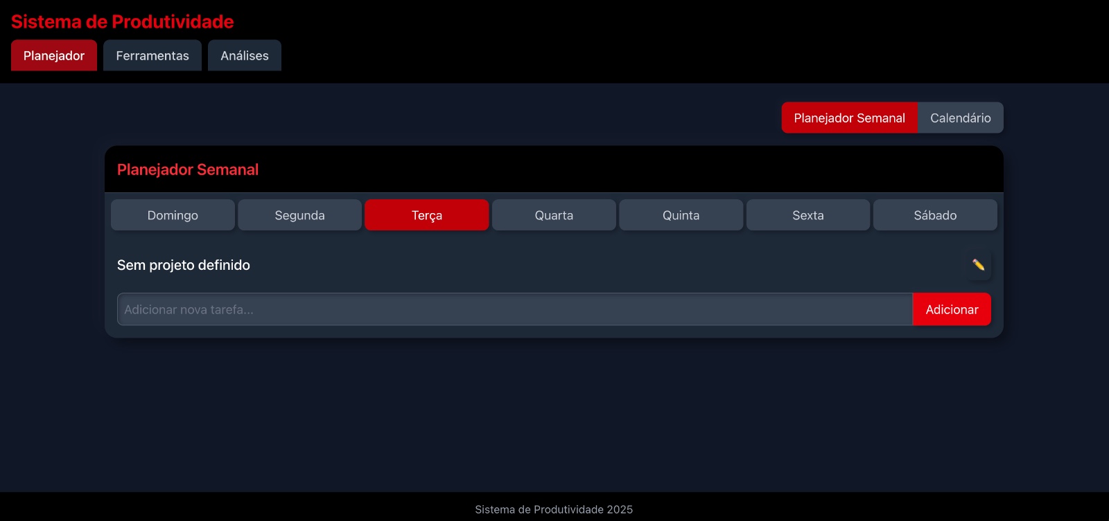 WebApp de Organização Pessoal